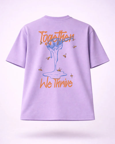 Together We Thrive Lavender Community Graphic Tee India | Bee & Beaver