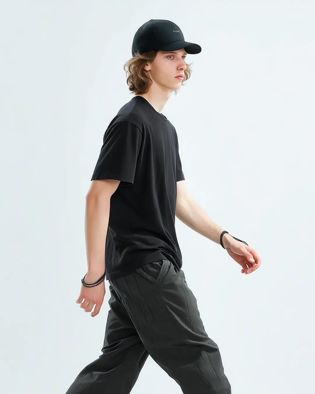 Solid Black Supima Cotton (Round Neck T-shirt)