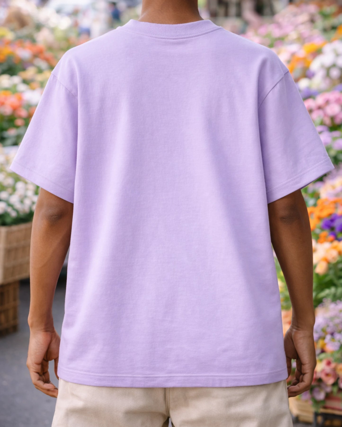 Lavender Unisex Solid Oversized T-Shirt | Bee & Beaver