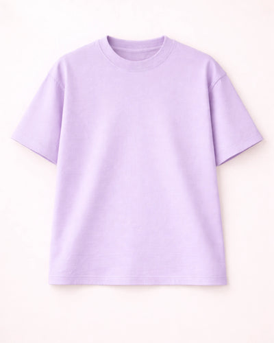 Lavender Solid Oversized T-Shirt India | Bee & Beaver