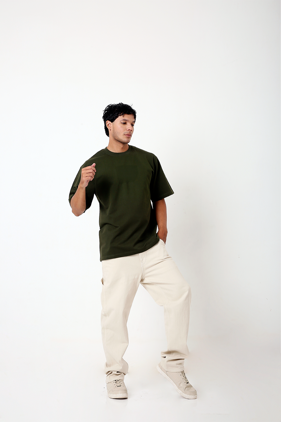 Oversized T-shirt Solid Combo