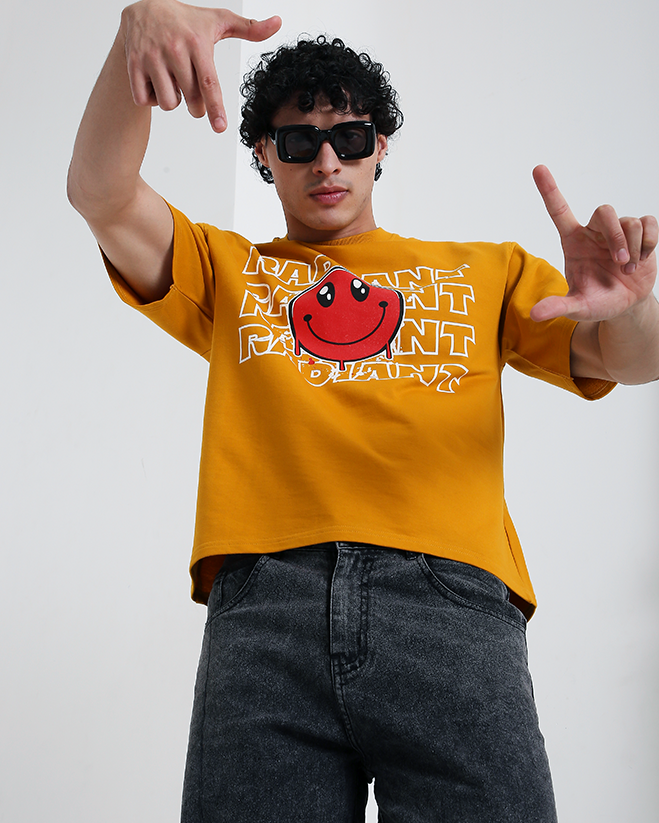 Radiant Smiley - Mustard Yellow