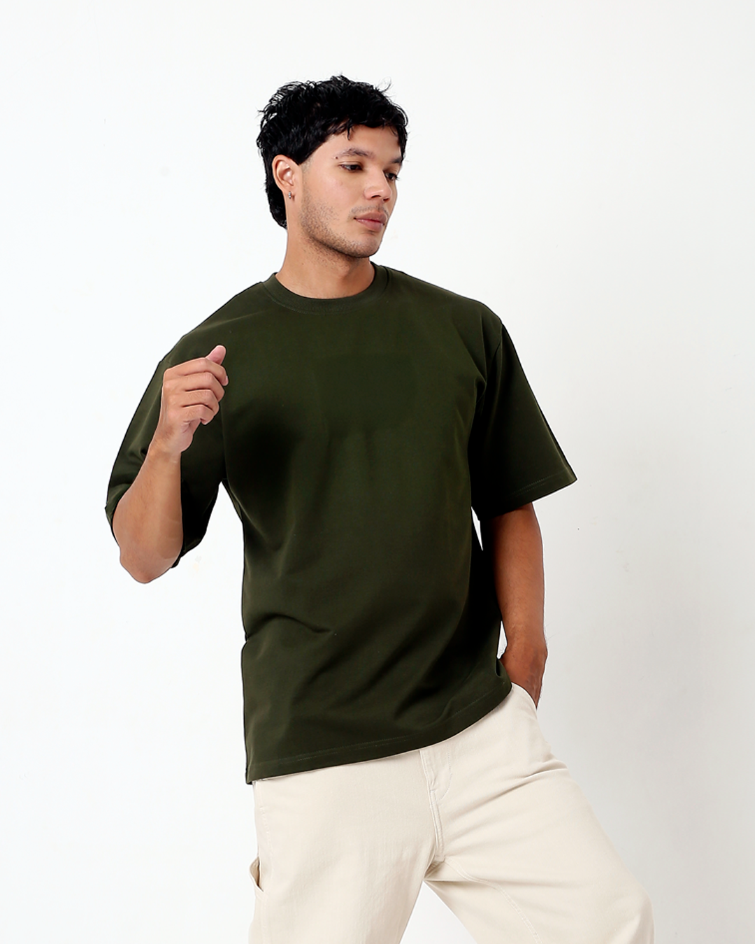 Solid OS tee – Olive Green