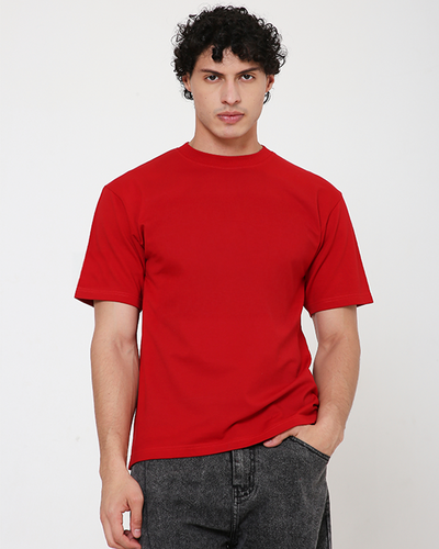 Solid OS tee – Crimson Red