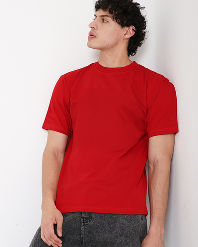 Solid OS tee – Crimson Red