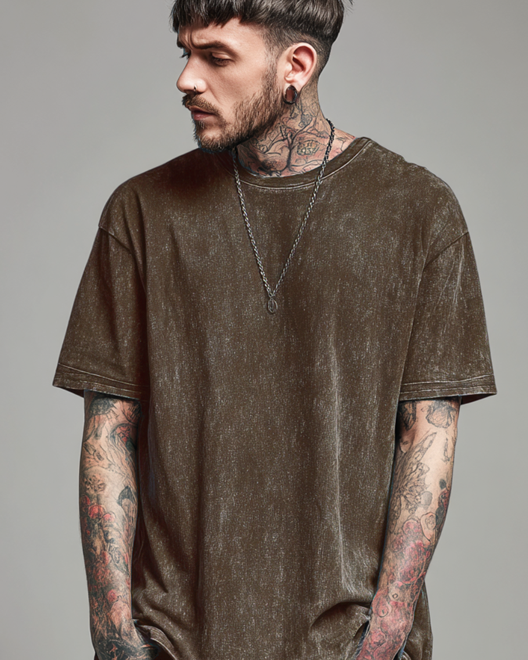 Solid OS tee - Acid Wash