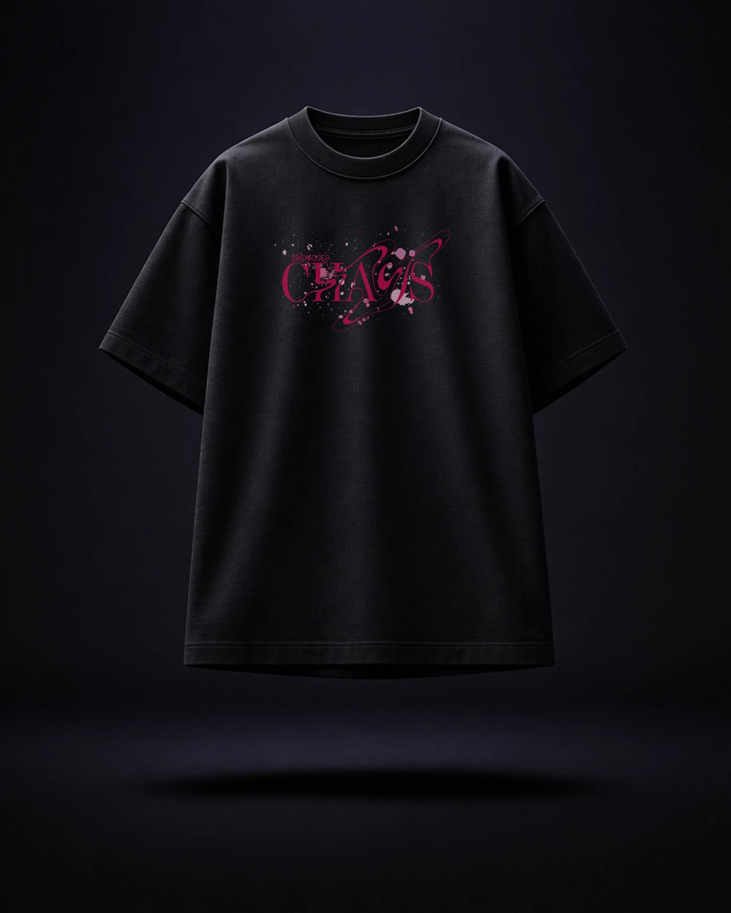 Organised Chaos — Black Oversized T-Shirt | Bee & Beaver