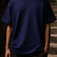 Royal Blue Drop Shoulder Oversized Tee | Bee & Beaver