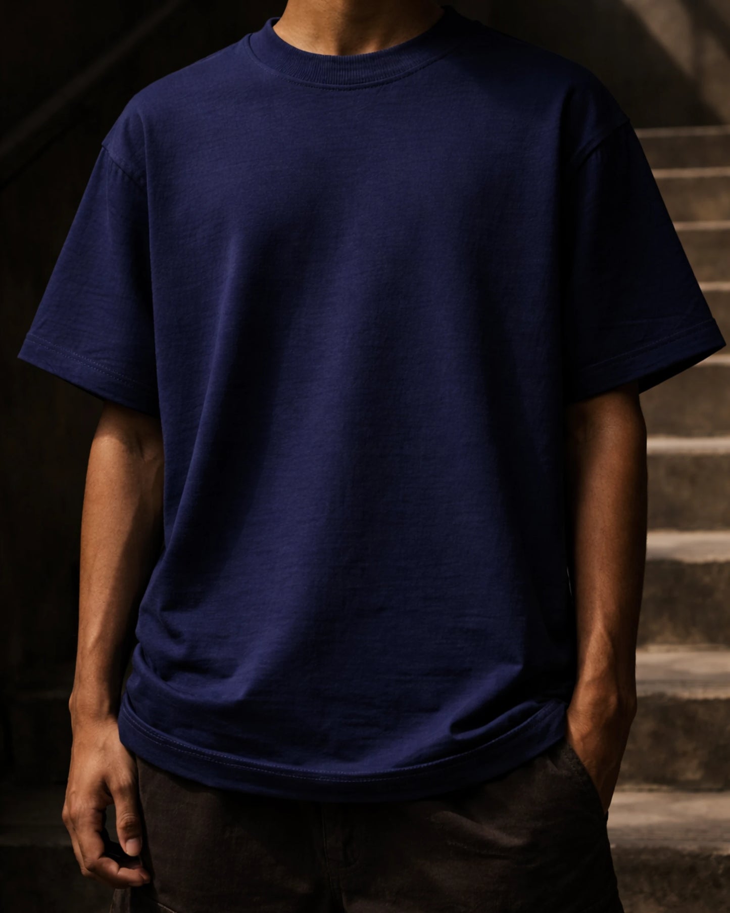 Royal Blue Drop Shoulder Oversized Tee | Bee & Beaver