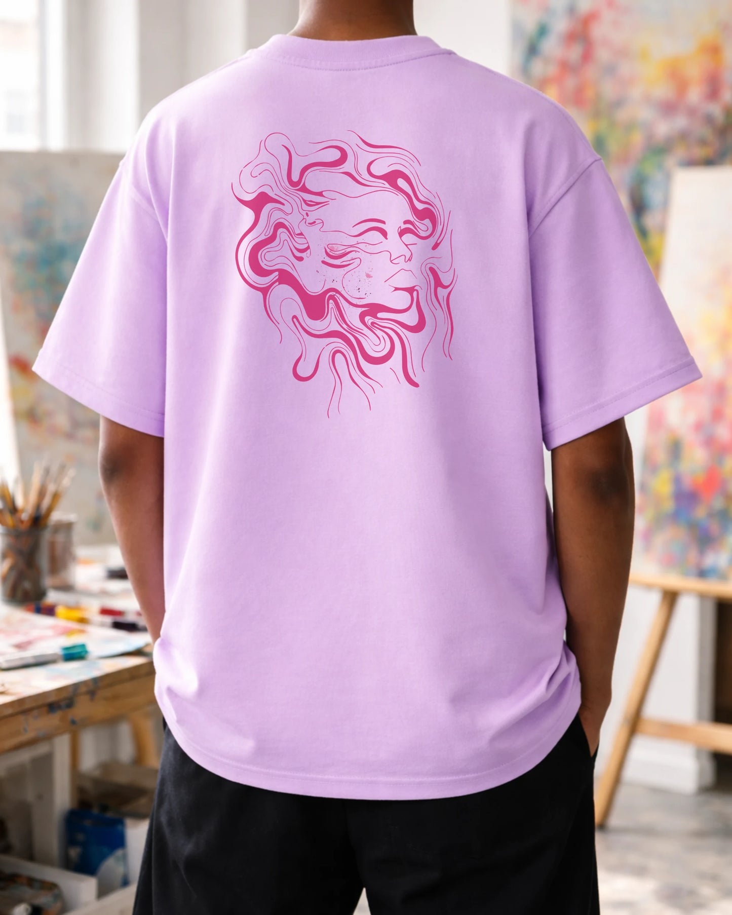 Organised Chaos Back Print Lavender Graphic Tee | Bee & Beaver