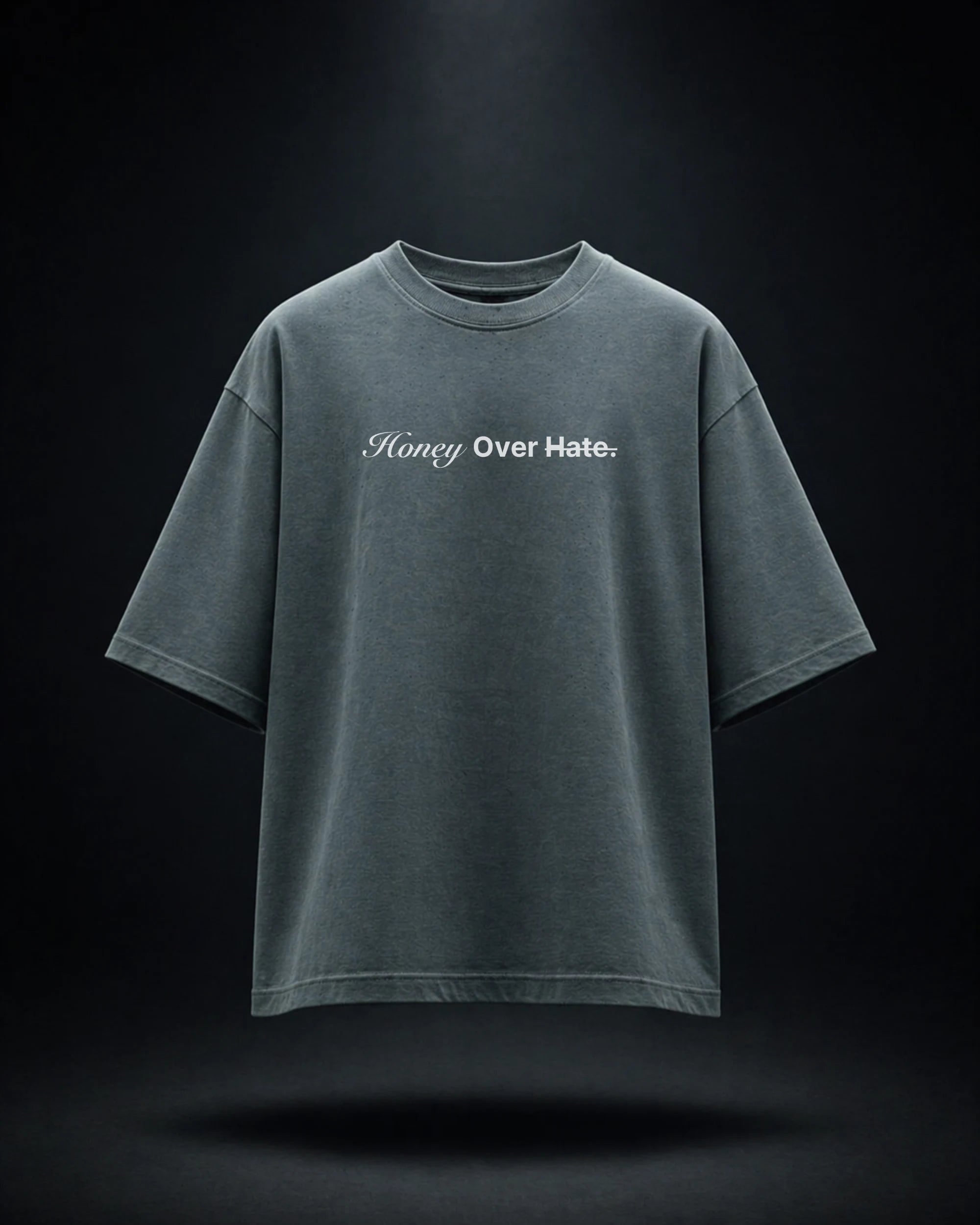 Honey Over Hate — Forest Green Oversized Tee | Bee & Beaver