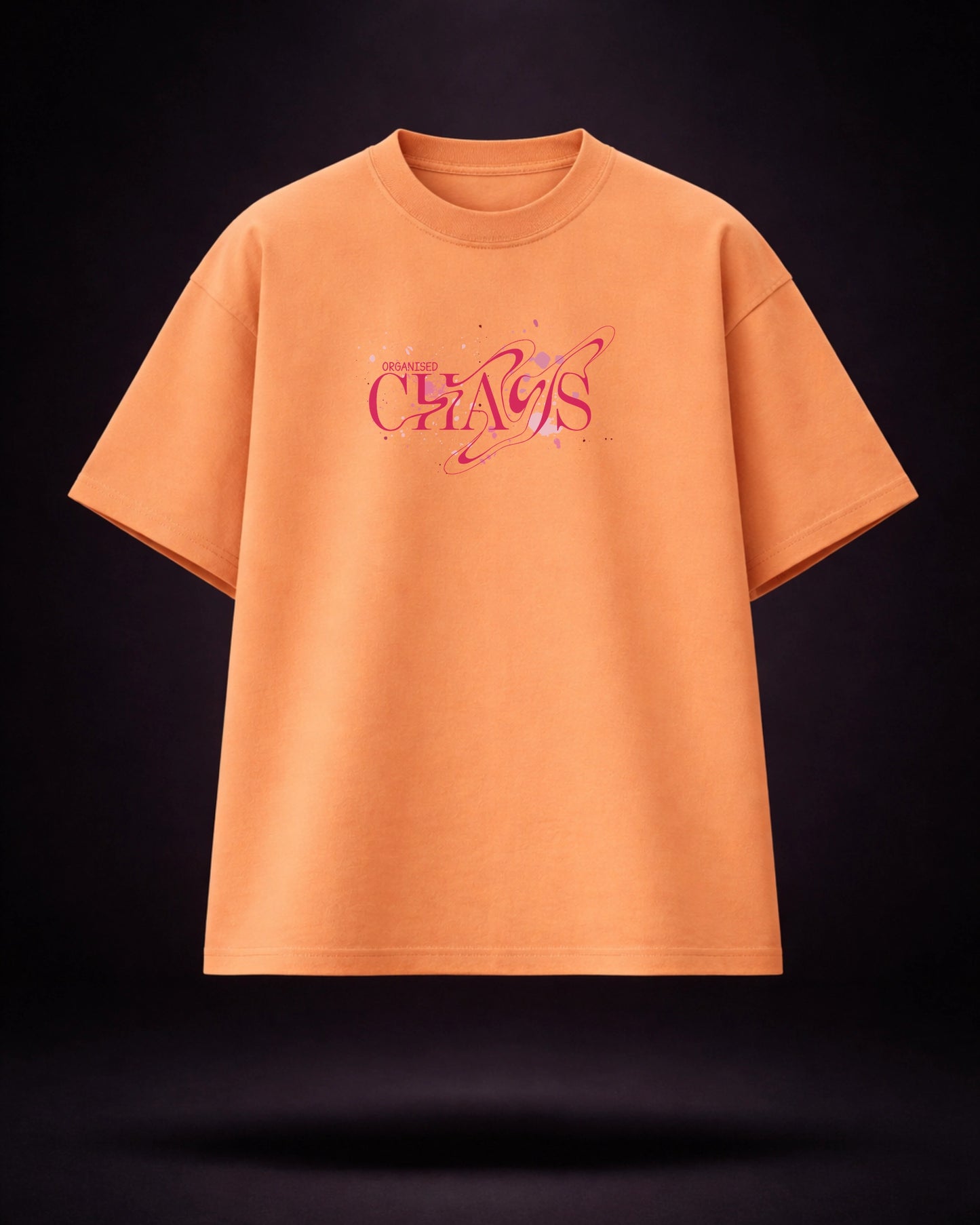 Organised Chaos — Peach Oversized T-Shirt | Bee & Beaver