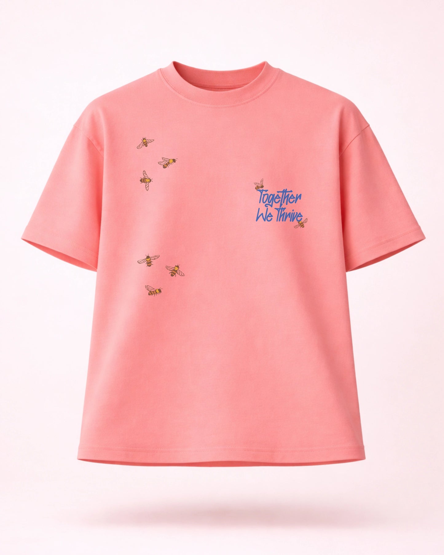 Together We Thrive — Pastel Pink Oversized T-Shirt | Bee & Beaver