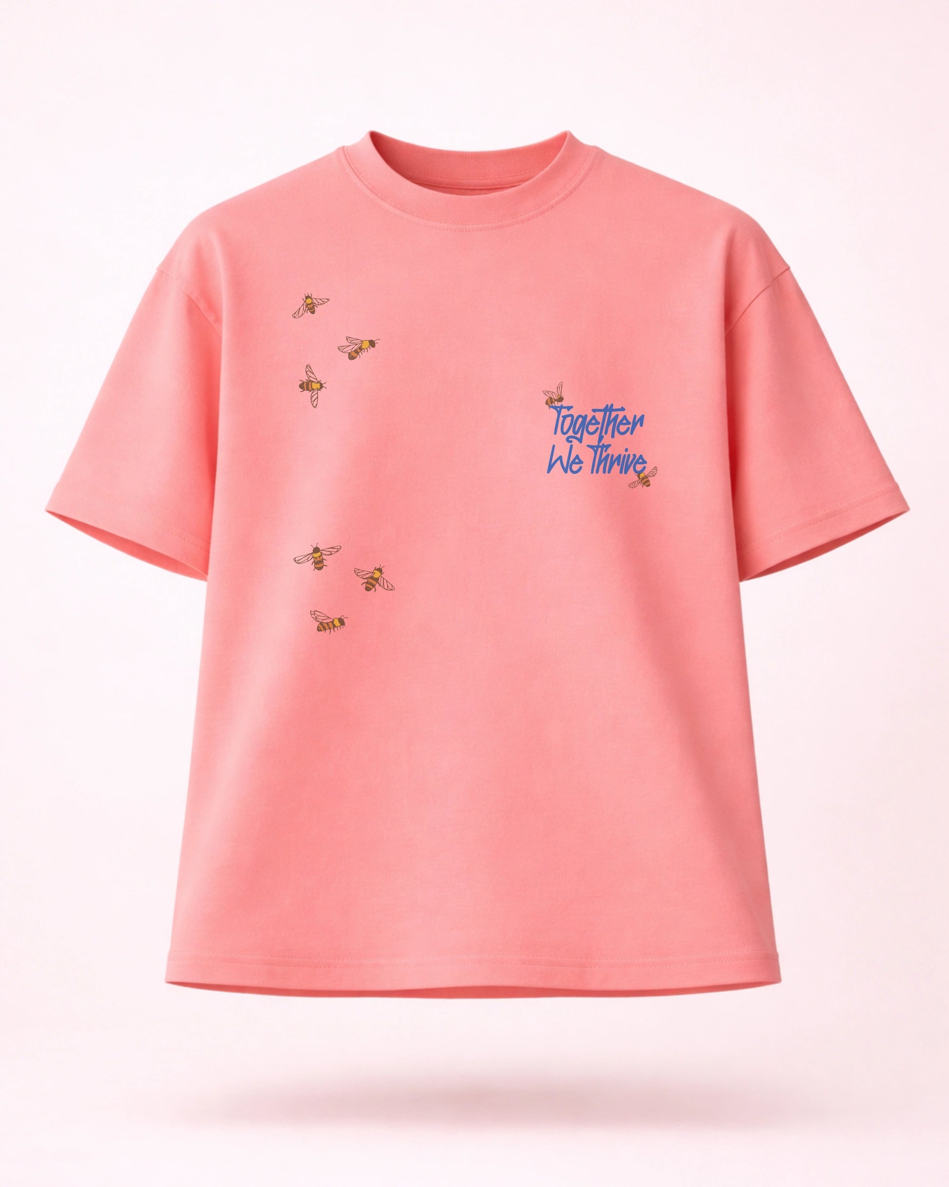 Together We Thrive — Pastel Pink Oversized T-Shirt | Bee & Beaver