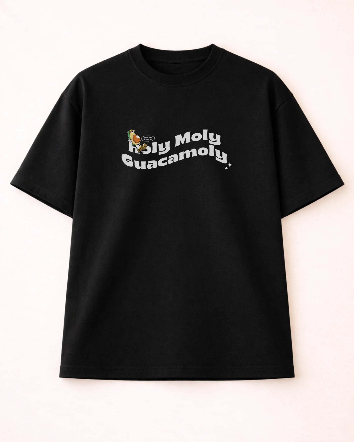 Holy Moly Guacamoly Back Print Oversized T-Shirt | Bee & Beaver