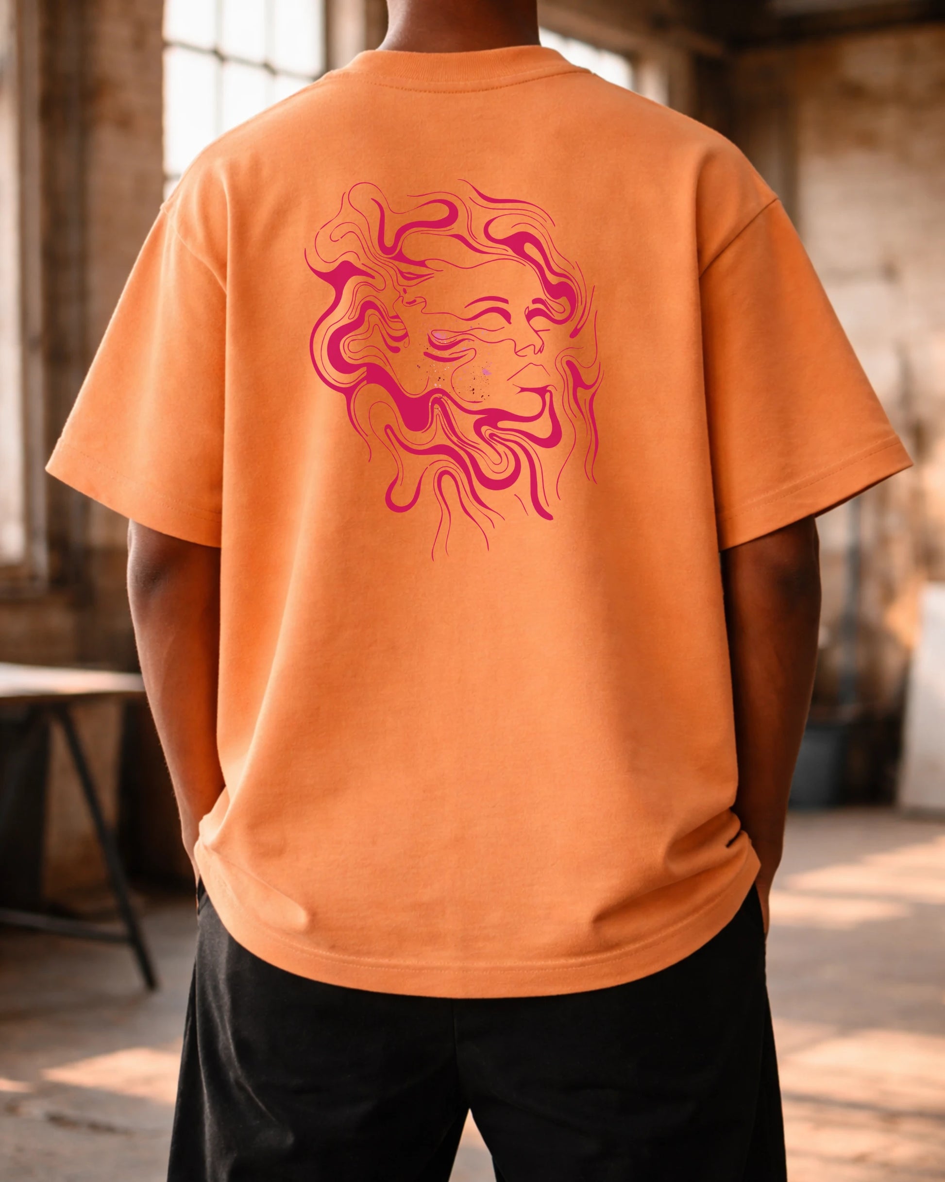 Organised Chaos Back Print Peach Graphic Tee | Bee & Beaver