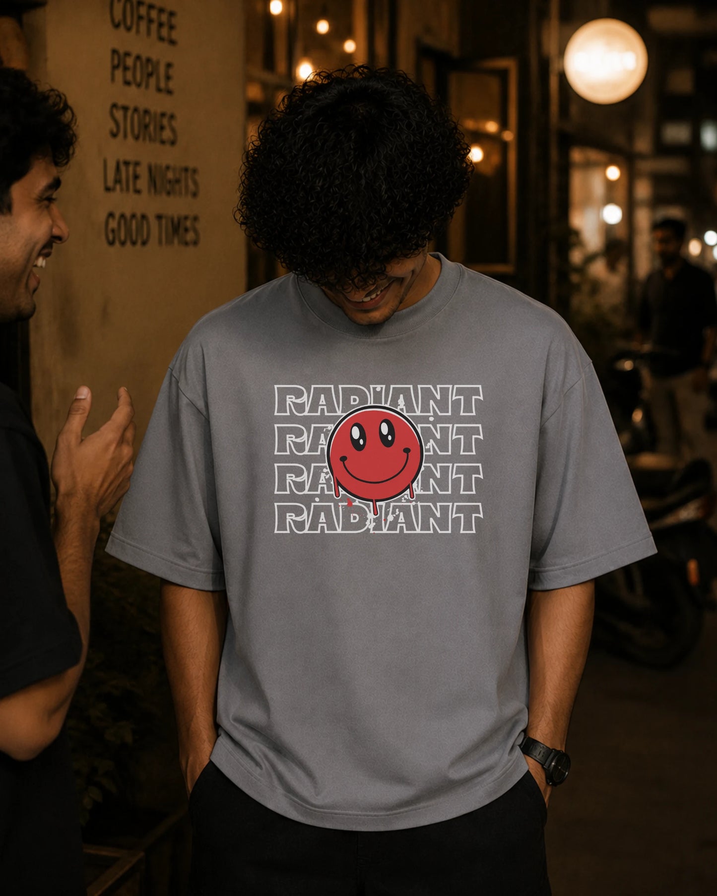Radiant Smiley — Cool Grey — 4