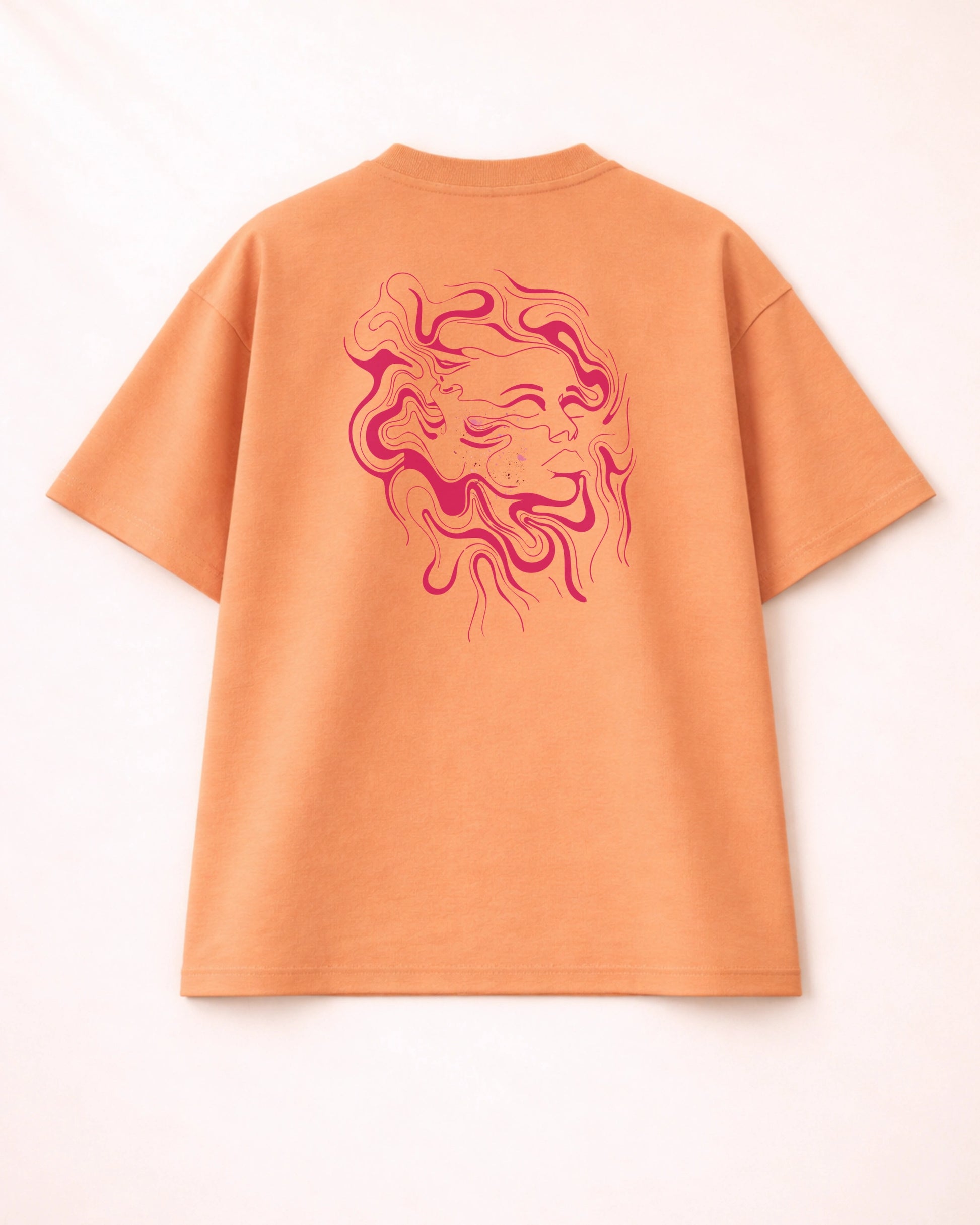 Organised Chaos Peach Oversized T-Shirt India | Bee & Beaver
