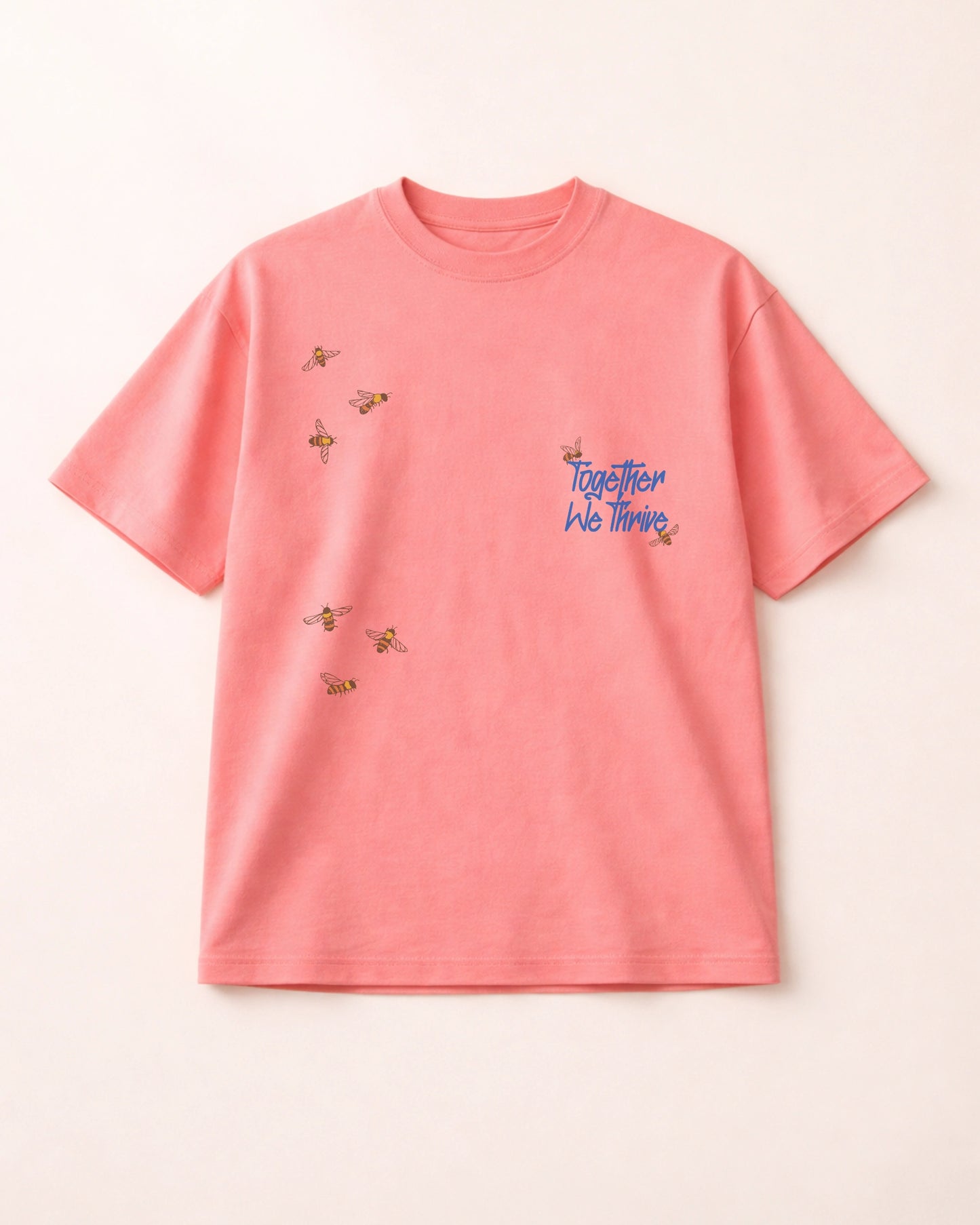 Together We Thrive Pastel Pink Unisex T-Shirt | Bee & Beaver
