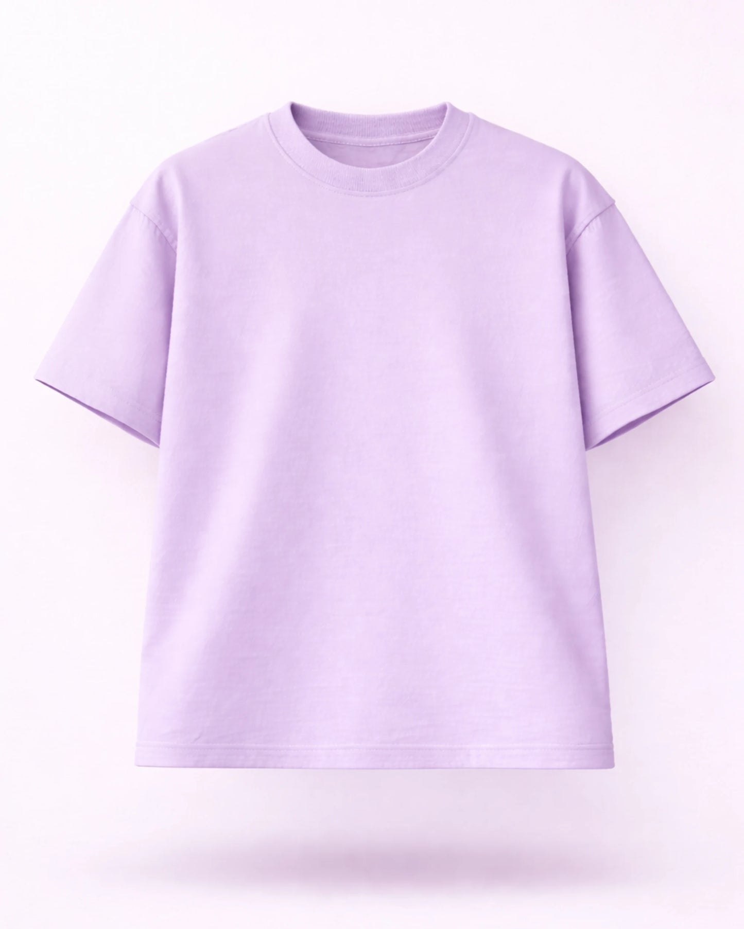 Lavender Solid Oversized T-Shirt 240 GSM | Bee & Beaver