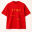 Travel Pisa Crimson Red Unisex Oversized T-Shirt | Bee & Beaver